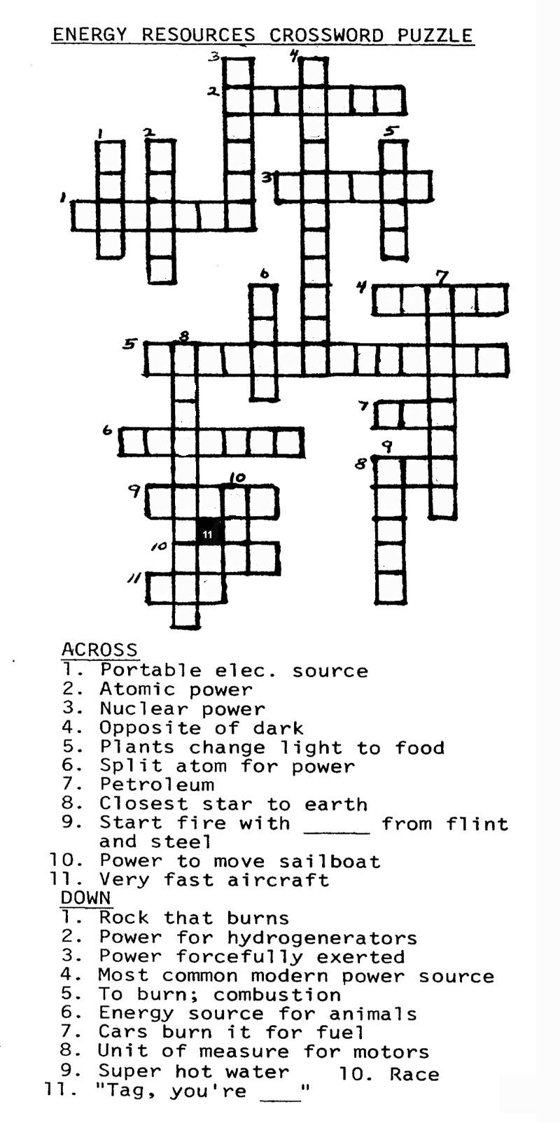 Why Does It Do That Crossword Puzzle