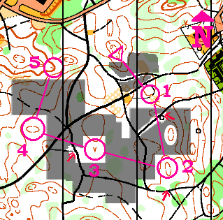 A Real Orienteering map with compass training course