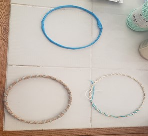 wrapping dreamcatcher hoops